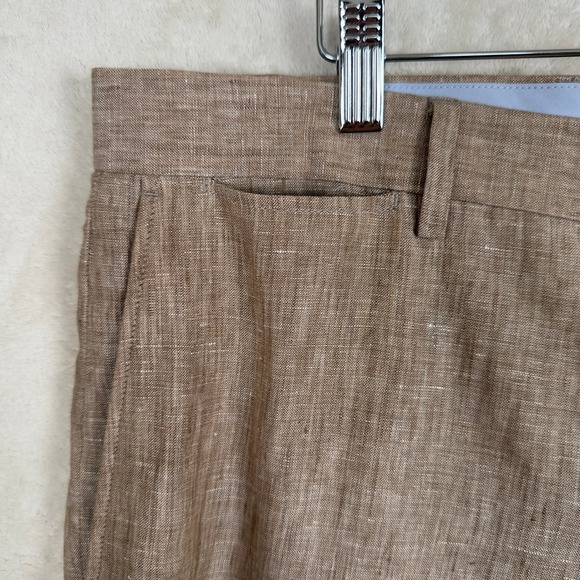 Banana Republic Classic Fit Linen Blend Dress Pants Tan Mens 35/32 Old‎ Money - Picture 3 of 10